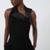 Lätt jumpsuit i cady, svart Lätt jumpsuit i cady, svart