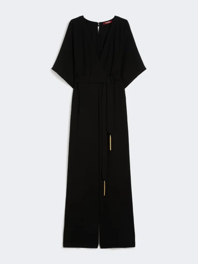 Lätt jumpsuit i cady, svart Lätt jumpsuit i cady, svart