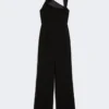 Lätt jumpsuit i cady, svart Lätt jumpsuit i cady, svart