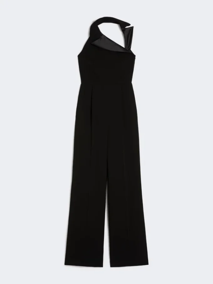 Lätt jumpsuit i cady, svart Lätt jumpsuit i cady, svart