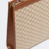 Medelstor väska i bomullsjacquard, hasselnötsbrun