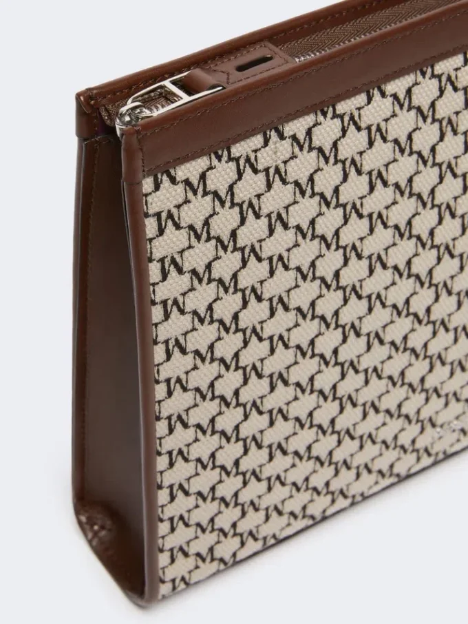 Medelstor väska i bomullsjacquard, svart Medelstor väska i bomullsjacquard, svart