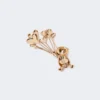 Metallbrosch med strass, guld Metallbrosch med strass, guld