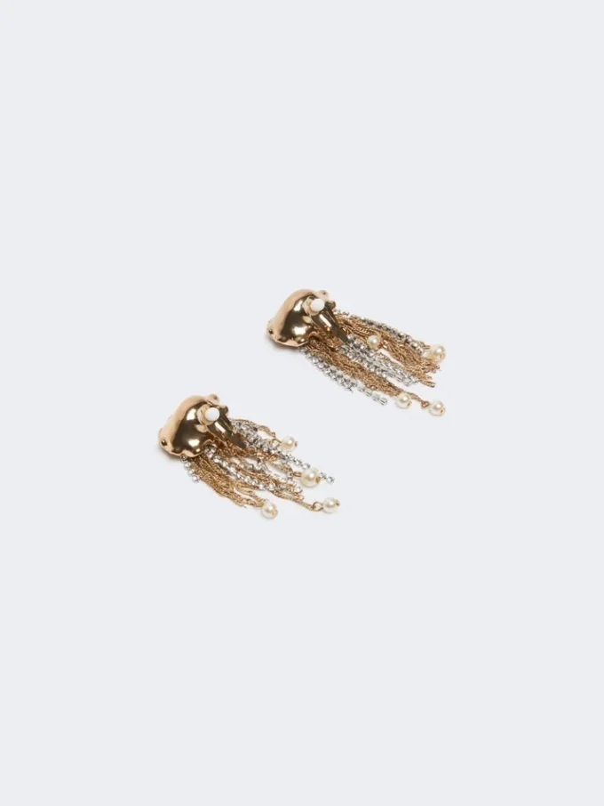 Metalliska örhängen, guld Metalliska örhängen, guld