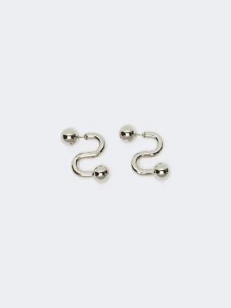 Metalliska örhängen, silver