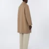 Midi-kappa i bredvävd ull, beige Midi-kappa i bredvävd ull, beige