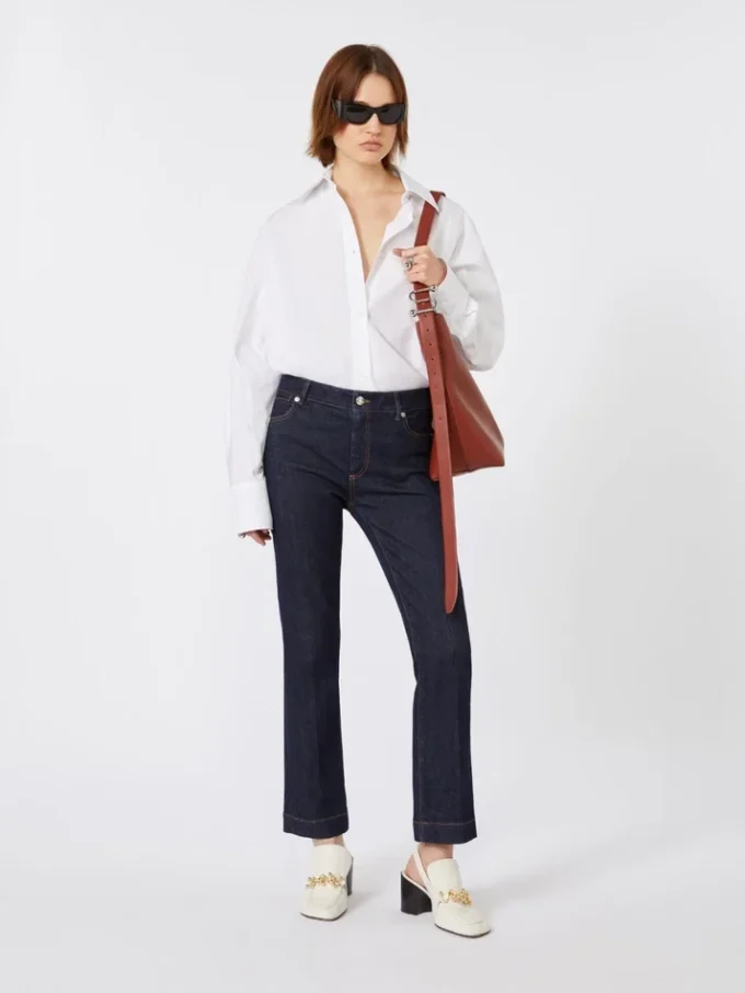 Mini-flare-jeans med perfekt passform, ultramarin Mini-flare-jeans med perfekt passform, ultramarin