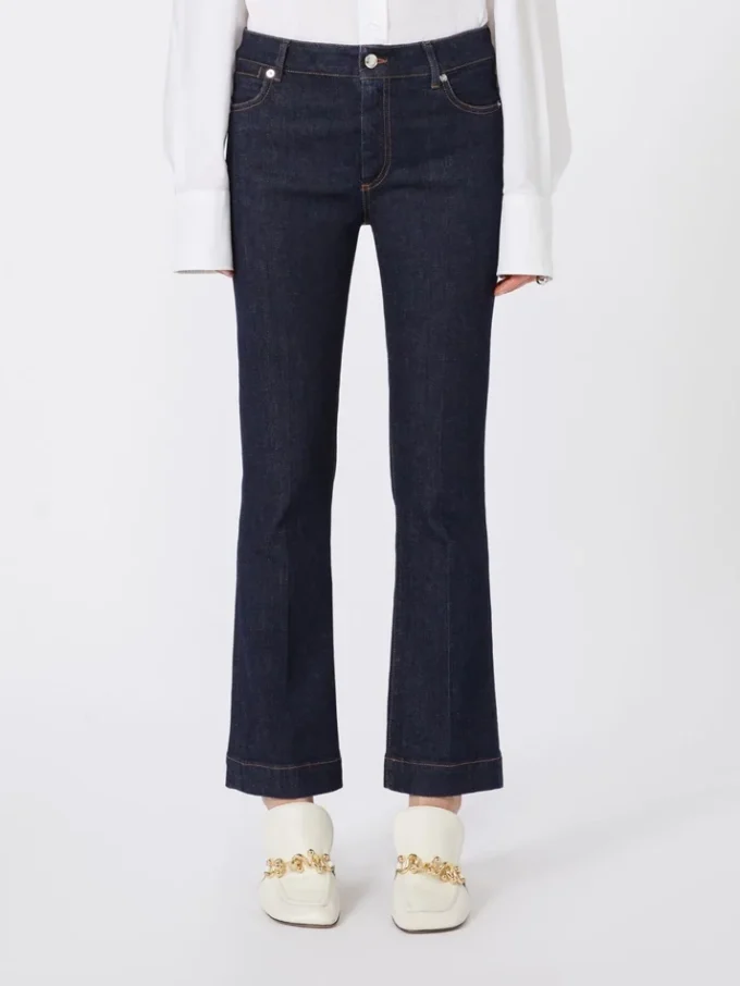 Mini-flare-jeans med perfekt passform, ultramarin Mini-flare-jeans med perfekt passform, ultramarin