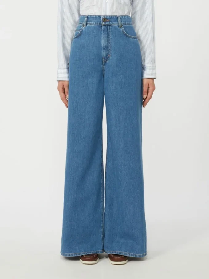 Mjuka jeans i bomullsdenim, marinblå Mjuka jeans i bomullsdenim, marinblå