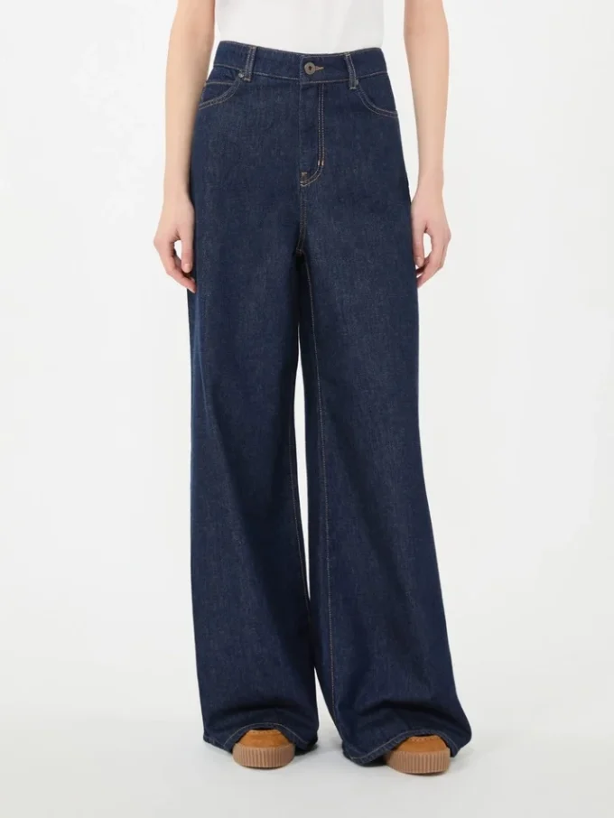 Mjuka jeans i bomullsdenim, marinblå Mjuka jeans i bomullsdenim, marinblå