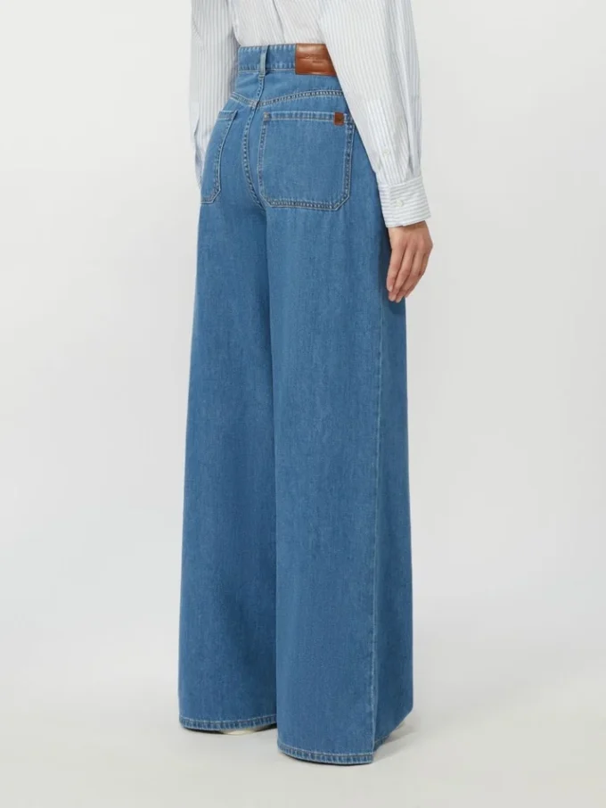 Mjuka jeans i bomullsdenim, marinblå Mjuka jeans i bomullsdenim, marinblå