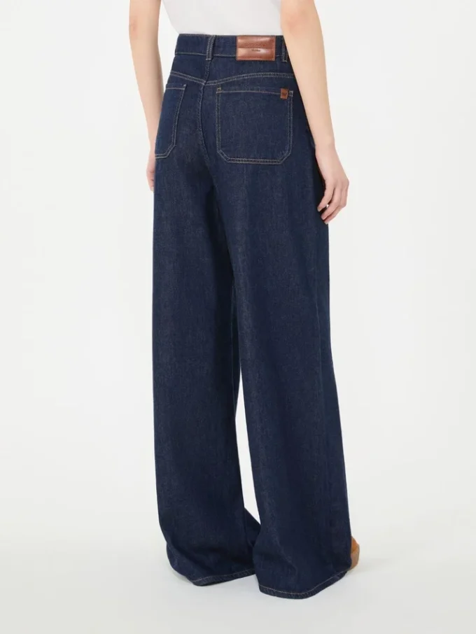 Mjuka jeans i bomullsdenim, marinblå Mjuka jeans i bomullsdenim, marinblå