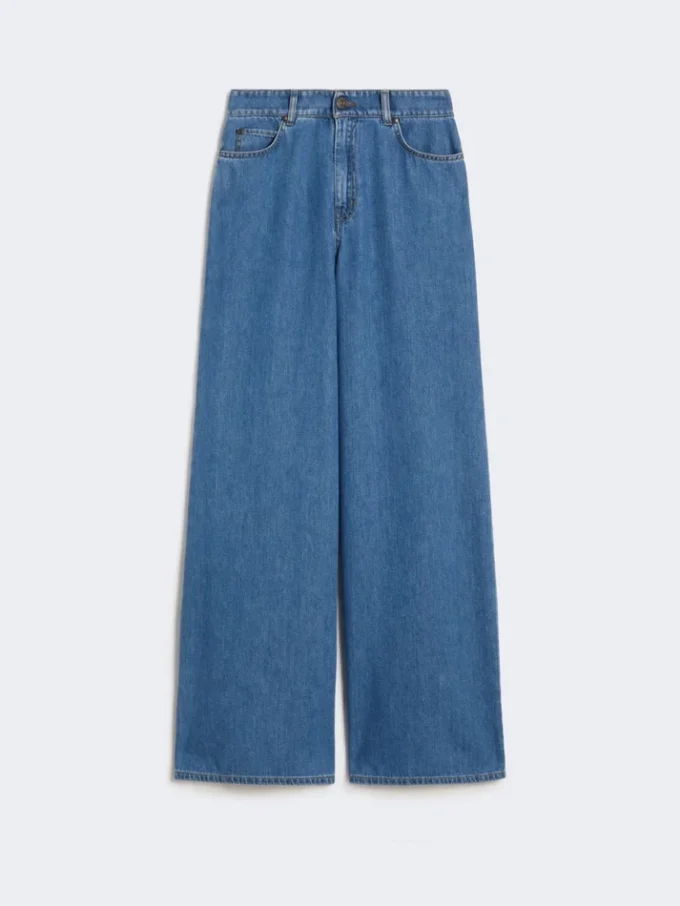 Mjuka jeans i bomullsdenim, marinblå Mjuka jeans i bomullsdenim, marinblå