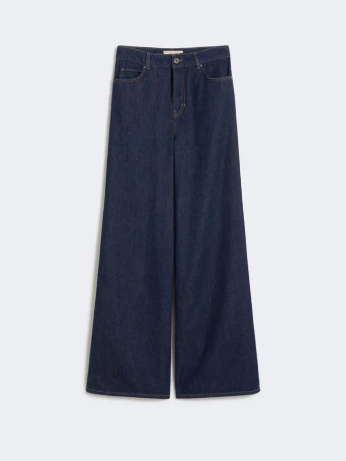 Mjuka jeans i bomullsdenim, marinblå Mjuka jeans i bomullsdenim, marinblå