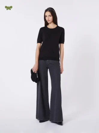 Mjuka jeans i bomullsdenim, svarta
