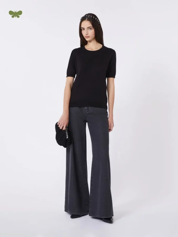 Mjuka jeans i bomullsdenim, svarta Mjuka jeans i bomullsdenim, svarta