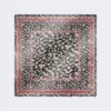 Mönstrad foulard i silketwill, rosa Mönstrad foulard i silketwill, rosa