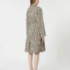 Mönstrad vattenavvisande trenchcoat i twill, kaffebrun Mönstrad vattenavvisande trenchcoat i twill, kaffebrun