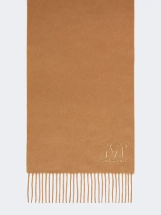 Monogrambroderad kashmirstola, beige