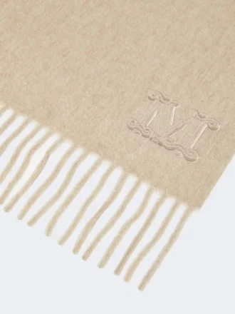 Monogrambroderad kashmirstola, beige