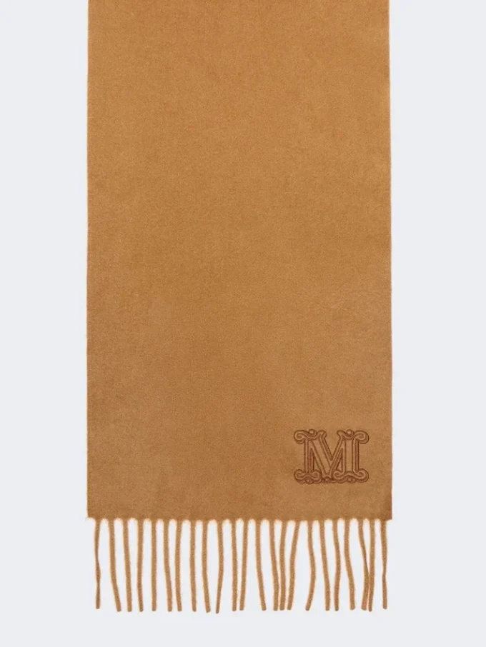 Monogrambroderad kashmirstola, tobaksfärgad Monogrambroderad kashmirstola, tobaksfärgad