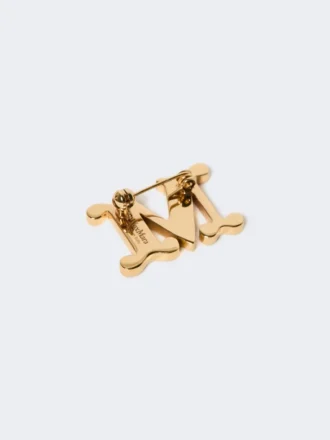 Monogrambrosch med kristaller, röd