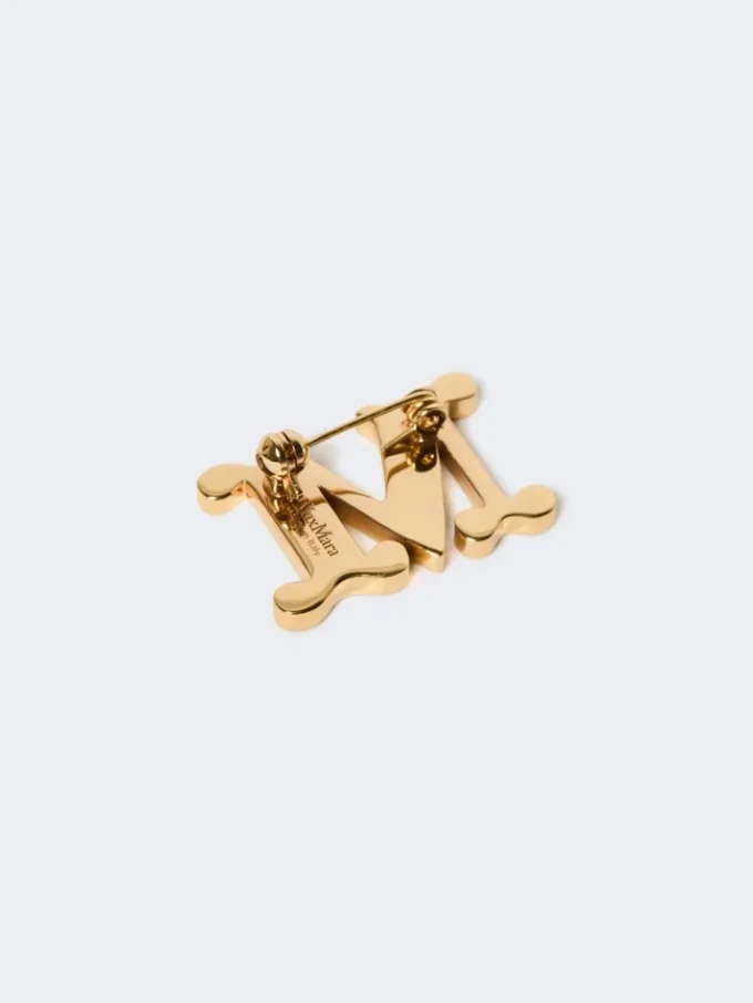 Monogrambrosch med kristaller, röd Monogrambrosch med kristaller, röd