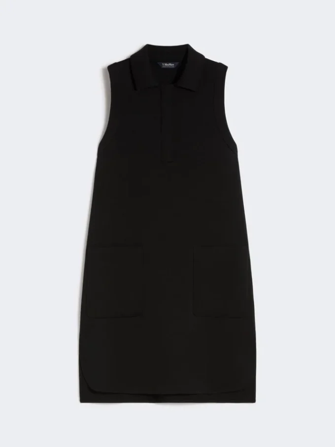Poloklänning i scuba-jersey, svart