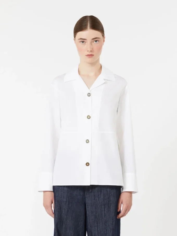 Poplin-skjorta, vit Poplin-skjorta, vit