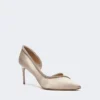 Pumps i satin med kristaller, färg: nude Pumps i satin med kristaller, färg: nude