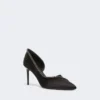 Pumps i satin med kristaller, svarta Pumps i satin med kristaller, svarta