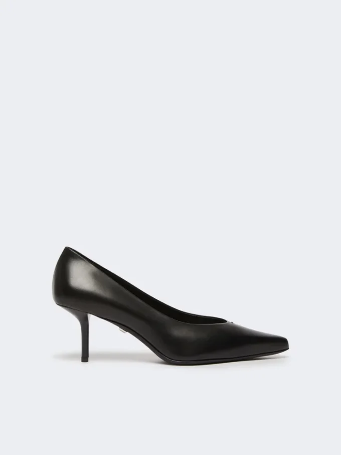 Pumps i slätt läder, svarta Pumps i slätt läder, svarta