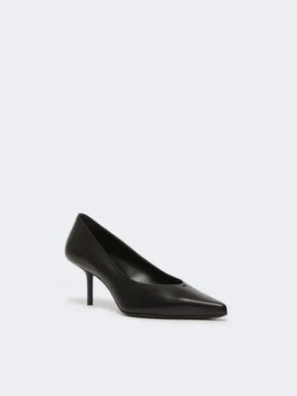 Pumps i slätt läder, svarta
