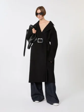 Pure Wool robe coat, svart