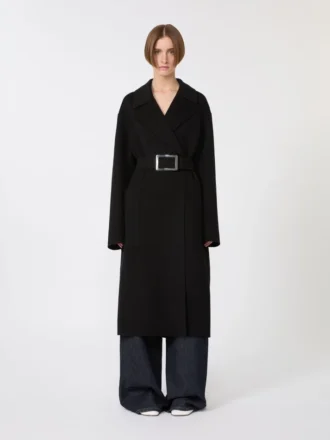 Pure Wool robe coat, svart