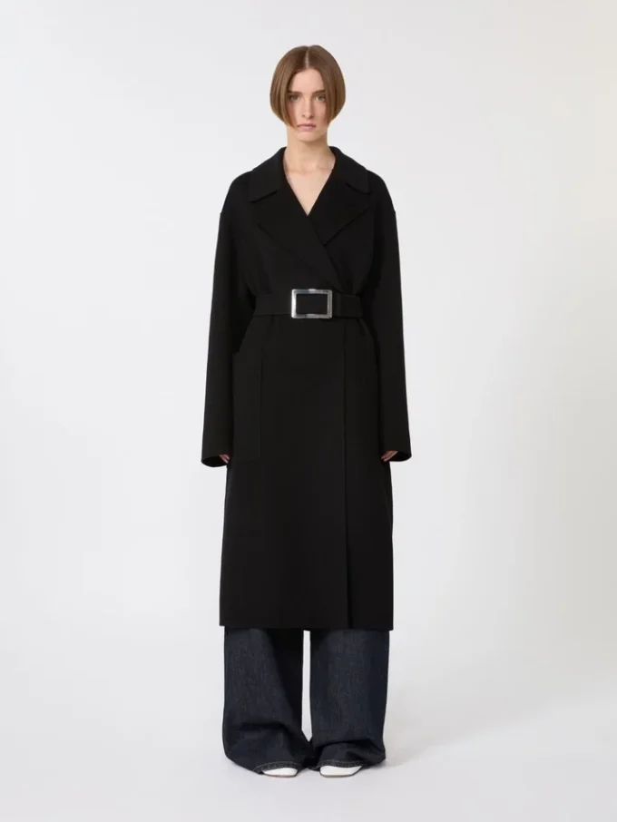 Pure Wool robe coat, svart Pure Wool robe coat, svart