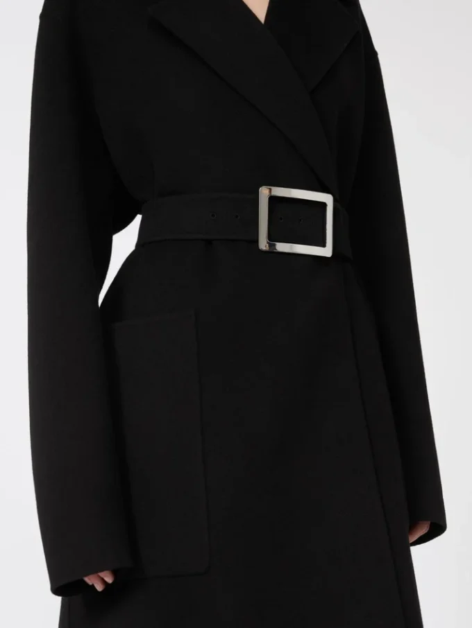 Pure Wool robe coat, svart Pure Wool robe coat, svart