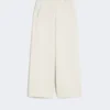 Raka byxor i scuba-jersey, beige Raka byxor i scuba-jersey, beige