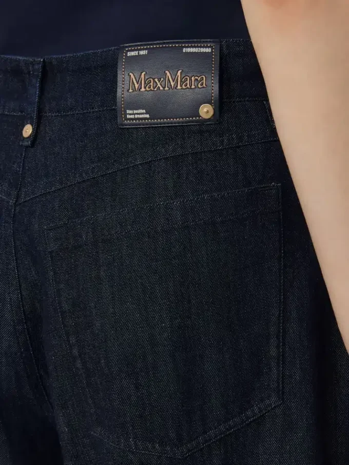Raka jeans i bomullsdenim, ultramarinblå Raka jeans i bomullsdenim, ultramarinblå
