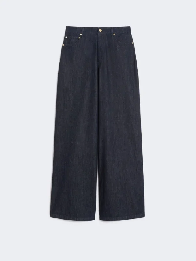 Raka jeans i bomullsdenim, ultramarinblå Raka jeans i bomullsdenim, ultramarinblå