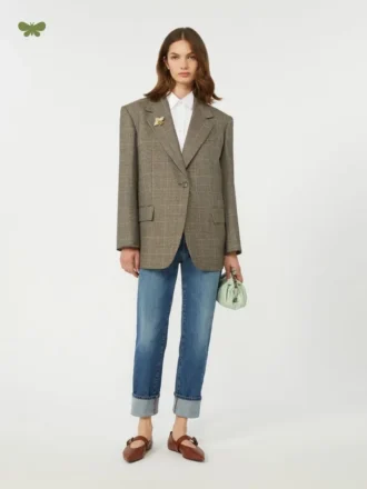 Raka jeans i denim, marinblå