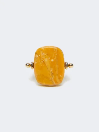 Ring i metall och harts, orange Ring i metall och harts, orange