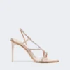 Sandaler i satin och kristall, färg: nude Sandaler i satin och kristall, färg: nude