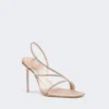 Sandaler i satin och kristall, färg: nude Sandaler i satin och kristall, färg: nude