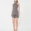 Shorts i gabardineull, mellangrå Shorts i gabardineull, mellangrå