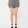 Shorts i gabardineull, mellangrå Shorts i gabardineull, mellangrå
