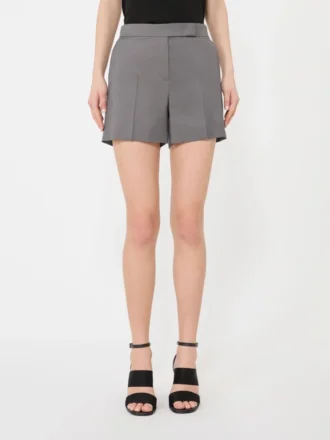 Shorts i gabardineull, mellangrå