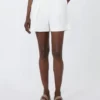 Shorts i stretchig bomullssatin, siden Shorts i stretchig bomullssatin, siden