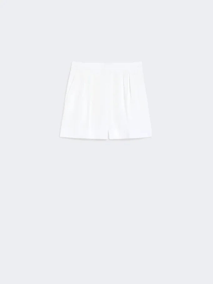 Shorts i stretchig bomullssatin, siden Shorts i stretchig bomullssatin, siden