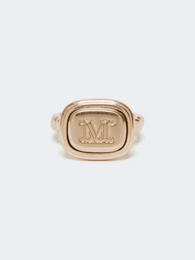 Signetring i metall, guld